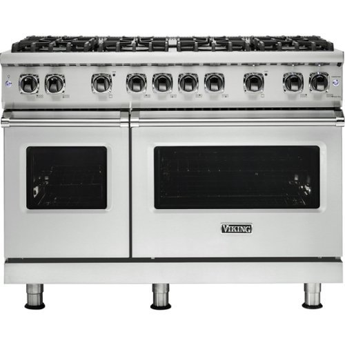 Viking - Professional 5 Series 6.1 Cu. Ft.  Freestanding Double Oven LP Gas Convection Range - Frost white