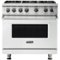 Viking - Professional 5 Series 5.1 Cu. Ft. Freestanding Gas Convection Range - Frost White-Front_Standard