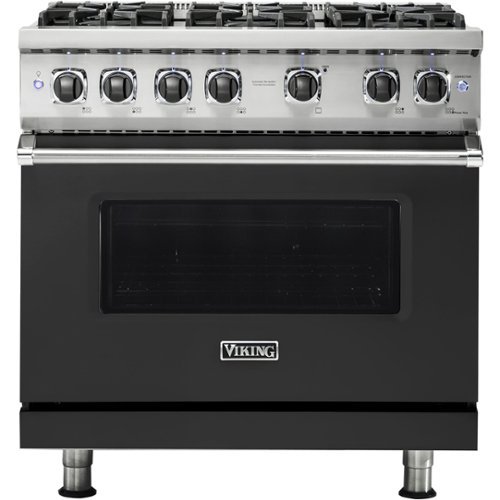 Viking - Professional 5 Series 5.1 Cu. Ft. Freestanding Gas Convection Range - Cast black