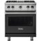 Viking - Professional 5 Series 4.0 Cu. Ft. Freestanding LP Gas Convection Range - Cast Black-Front_Standard