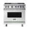 Viking - VGR Freestanding 7-Series Gas 36"W Range - Frost White-Front_Standard