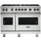 Viking - Professional 5 Series Freestanding Double Oven Gas Convection Range - Frost White-Front_Standard