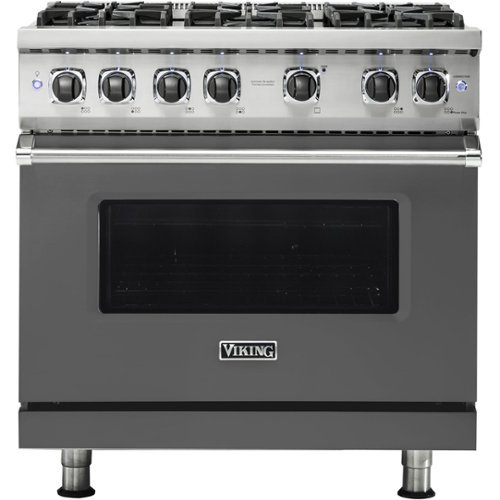 Viking - Professional 5 Series 5.1 Cu. Ft. Freestanding Gas Convection Range - Damascus gray