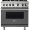 Viking - Professional 5 Series 5.1 Cu. Ft. Freestanding Gas Convection Range - Damascus Gray-Front_Standard