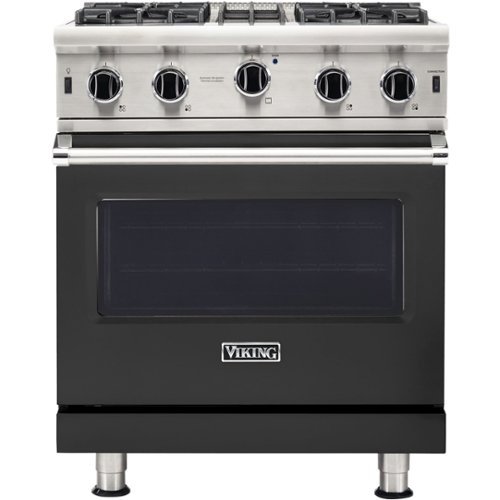 Viking - Professional 5 Series 4.0 Cu. Ft. Freestanding Gas Convection Range - Cast black