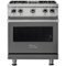 Viking - Professional 5 Series 4.0 Cu. Ft. Freestanding Gas Convection Range - Damascus Gray-Front_Standard