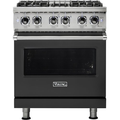 

Viking - 5-Series 4.7 Cu. Ft. Self-Cleaning Freestanding Dual Fuel Convection Range - Cast Black