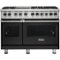 Viking - 5-Series Dual Fuel Self-Clean 48"W Sealed Burner Range - Cast Black-Front_Standard