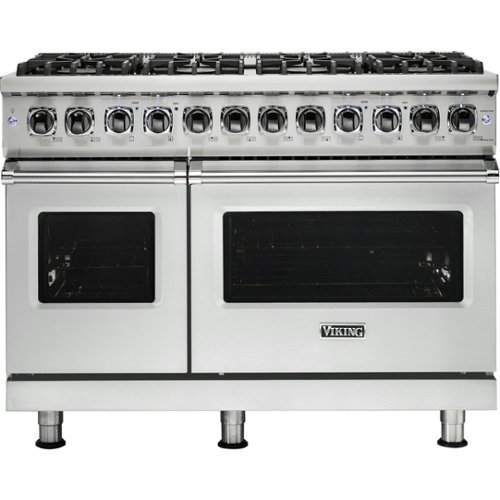 Viking - Professional 5 Series Freestanding Double Oven Dual Fuel True Convection Range with Self-Cleaning - Frost white