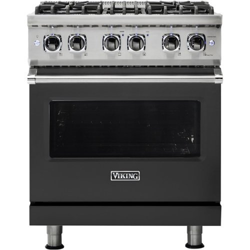 Viking - Professional 5 Series 4.7 Cu. Ft. Freestanding Dual Fuel LP Gas True Convection Range with Self-Cleaning - Cast black