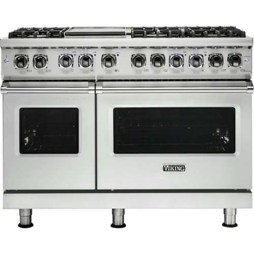 Viking - Professional 5 Series 7.3 Cu. Ft. Freestanding Double Oven Dual Fuel LP Gas True Convection Range with Self-Cleaning - Frost white