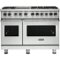 Viking - 5-Series Dual Fuel Self-Clean 48"W Sealed Burner Range - Frost White-Front_Standard