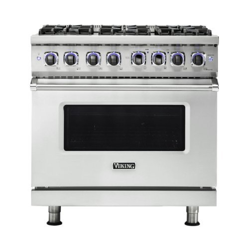 Viking - Professional 7 Series 5.6 Cu. Ft. Freestanding Dual Fuel True Convection Range with Self-Cleaning - Frost white