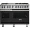 Viking - 48"W 7-Series Dual Fuel Self-Clean Range-6 Burners + Griddle - LP - Cast Black-Front_Standard