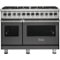 Viking - 5-Series Dual Fuel Self-Clean 48"W Sealed Burner Range - Damascus Gray-Front_Standard