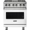 Viking - 5-Series 4.7 Cu. Ft. Self-Cleaning Freestanding Dual Fuel Convection Range - Frost White-Front_Standard