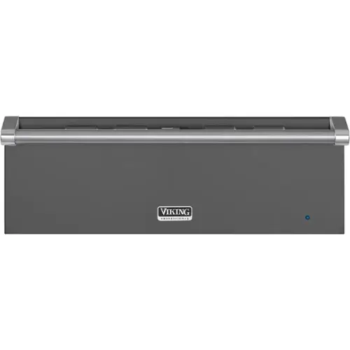 Front. Viking - Professional 5 Series 29" Warming Drawer - Damascus Gray.