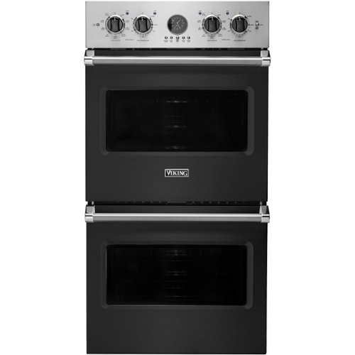 Viking - Professional 5 Series 27" Built-In Double Electric Convection Wall Oven - Cast black