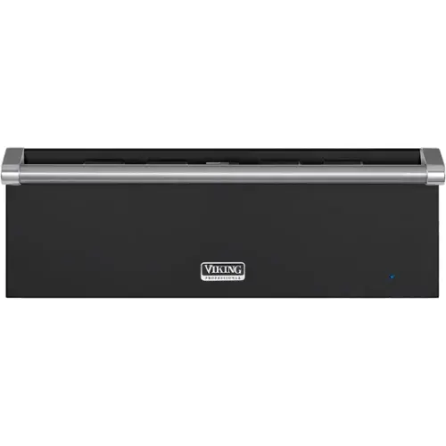 Front. Viking - Professional 5 Series 29" Warming Drawer - Cast Black.