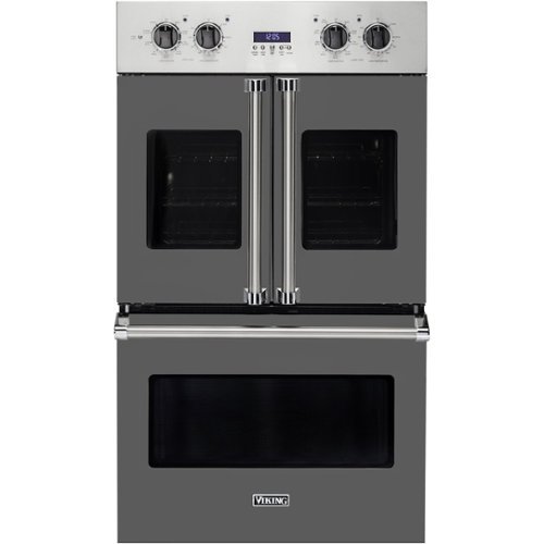 Viking - Professional 7 Series 30" Built-In Double Electric Convection Wall Oven - Damascus Gray