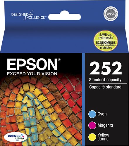 Epson - 252 3-Pack Ink Cartridges - Cyan/Magenta/Yellow