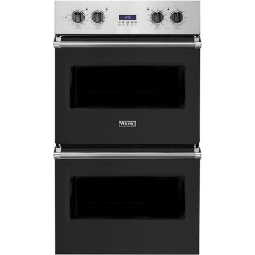 Viking - Professional 5 Series 30" Built-In Double Electric Convection Wall Oven - Cast black