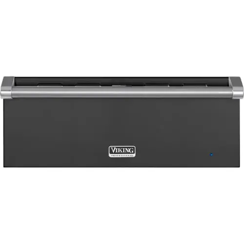 Front. Viking - Professional 5 Series 26" Warming Drawer - Cast Black.