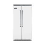 Viking - Professional 5 Series Quiet Cool 25.3 Cu. Ft. Side-by-Side Built-In Refrigerator - Frost white - Front_Standard