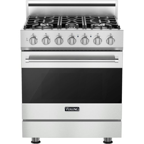 Viking - 3 Series 4.0 Cu. Ft. Freestanding Gas Convection Range with Self-Cleaning - Frost white