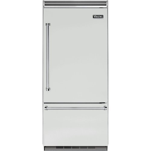 Viking - Professional 5 Series Quiet Cool 20.4 Cu. Ft. Bottom-Freezer Built-In Refrigerator - Frost White