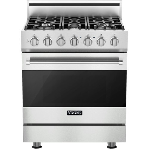 Viking - 3 Series 4.7 Cu. Ft. Freestanding Dual Fuel LP Gas True Convection Range with Self-Cleaning - Frost white