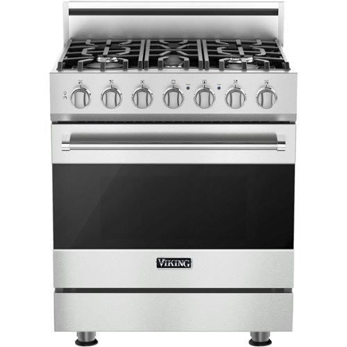 Viking - 3 Series 4.7 Cu. Ft. Freestanding Dual Fuel True Convection Range with Self-Cleaning - Frost white