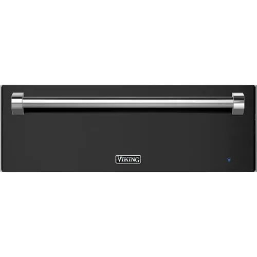 Front. Viking - 29" Warming Drawer - Cast Black.