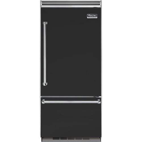 Viking - Professional 5 Series Quiet Cool 20.4 Cu. Ft. Bottom-Freezer Built-In Refrigerator - Cast Black