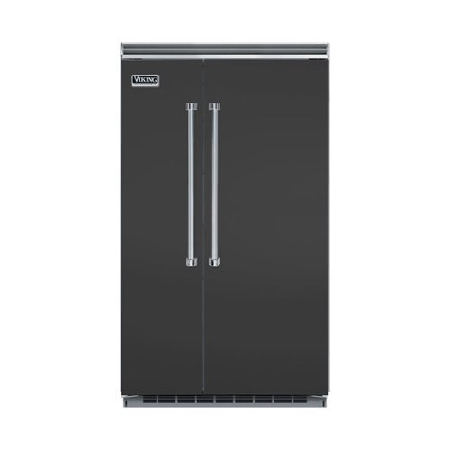 Viking - Professional 5 Series Quiet Cool 29.1 Cu. Ft. Side-by-Side Built-In Refrigerator - Cast Black