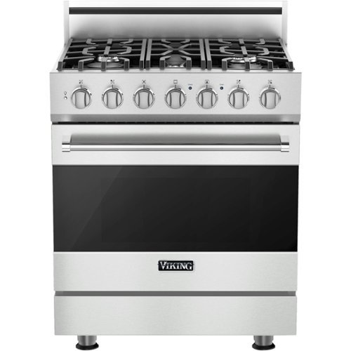 Viking - 3 Series 4.0 Cu. Ft. Freestanding LP Gas Convection Range with Self-Cleaning - Frost white