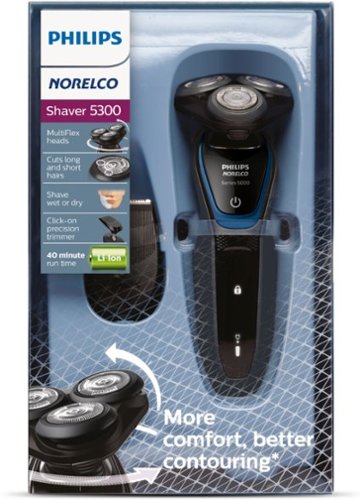 Philips Norelco 5300 Wet/Dry Electric Shaver - Black/Navy Blue BUY ONLINE