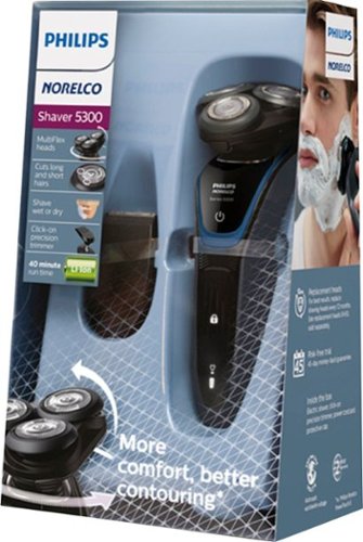 Philips Norelco 5300 Wet/Dry Electric Shaver - Black/Navy Blue BUY IN EUROPE
