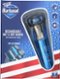 Barbasol - Rechargeable Wet/Dry Rotary Electric Shaver with Beard Trimmer - Black/Blue-Angle_Standard