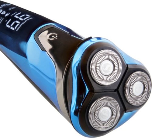 Barbasol Rechargeable Wet/Dry Rotary Electric Shaver with Beard Trimmer - Black/Blue WHERE TO BUY