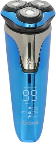 Barbasol Rechargeable Wet/Dry Rotary Electric Shaver with Beard Trimmer - Black/Blue SHOP ONLINE