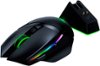 Razer - Basilisk Ultimate Wireless Optical with HyperSpeed Technology and Charging Dock Gaming Mouse - Wireless - Black-Front_Standard