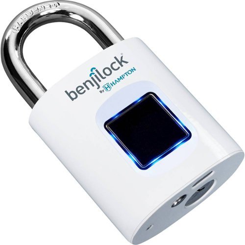 BenjiLock by Hampton Fingerprint Padlock - White WORLDWIDE DELIVERY