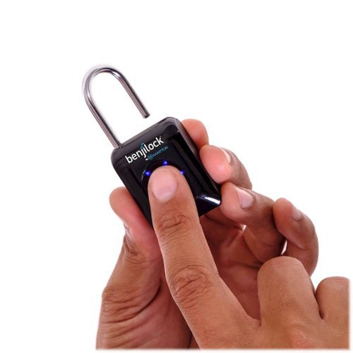 BenjiLock by Hampton TSA Fingerprint Padlock - Black GLOBAL SHIPPING