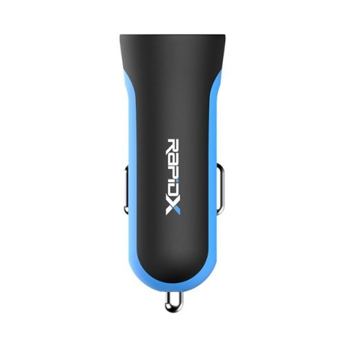 RapidX - X2PD 2-Port Vehicle Charger with One QC 18W USB Port & One 30W USB-C Port, 48W Max Output - Blue