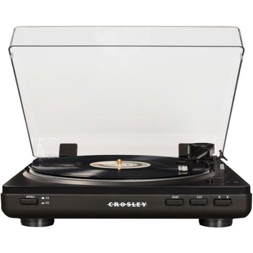 Crosley - T400A Stereo Turntable - Black-Front_Standard 