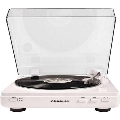 Crosley - T400A Stereo Turntable - White-Front_Standard 