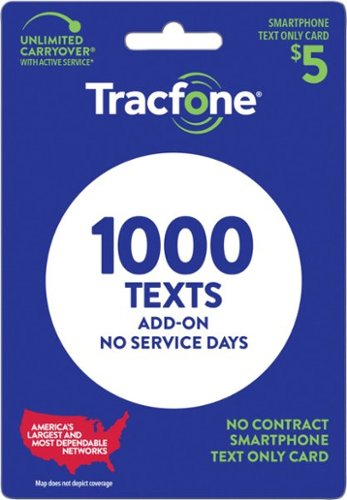 Tracfone - $5 Text Only Plan- 1000 Text, No Service days (Email Delivery) [Digital]