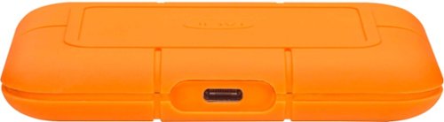 LaCie Rugged 500GB External USB-C, USB 3.2 Portable SSD with Rescue Data Recovery Services - Orange WORLDWIDE DELIVERY