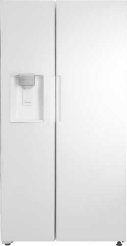 Insignia™ - 26 5/16 Cu. Ft. Side-by-Side Refrigerator - White